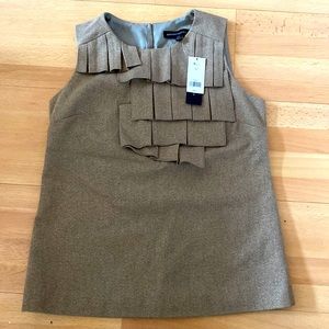 NWT!  Gold Ruffle top